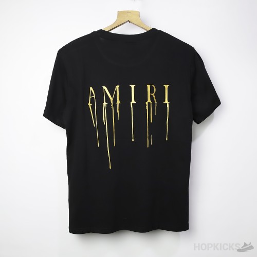 Am*ri Golden Logo Black T-Shirt